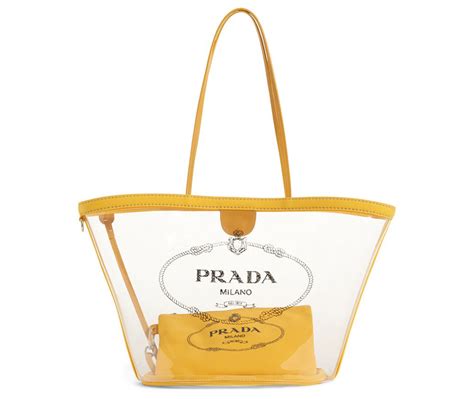 transparent prada bag|clear designer tote bag.